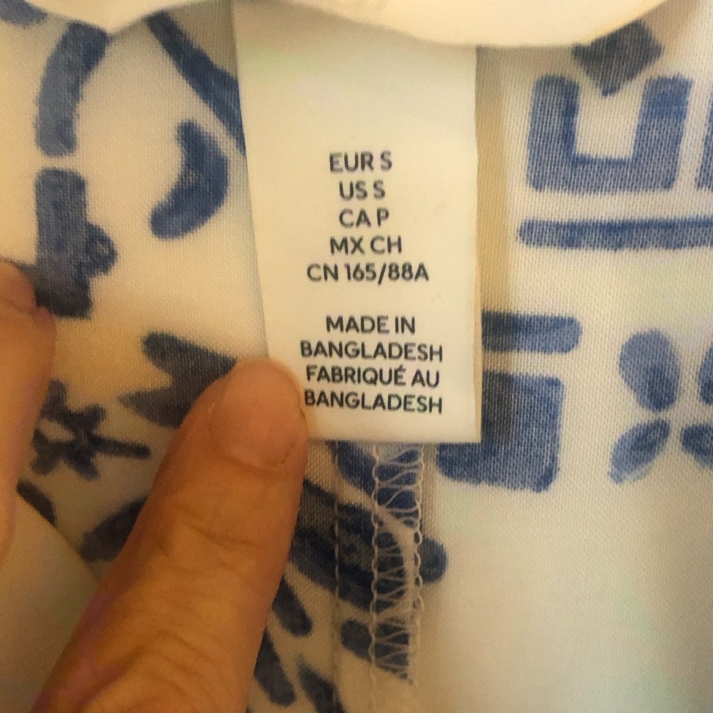 H&M Blue and White Floral Dress Small - Picture 6 of 11